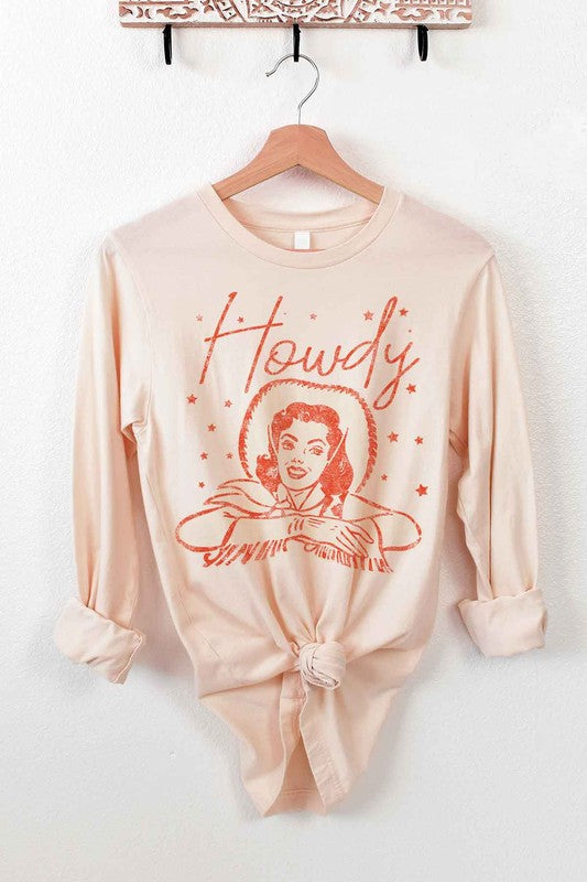 HOWDY COWGIRL LONG SLEEVE TEE