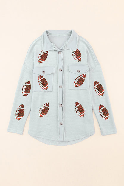 Black Fleece Baseball Graphic Buttoned Front Shacket