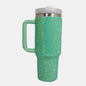 Rhinestone Stainless Steel Tumbler with Straw