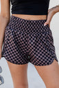 Multicolor Geometric Elastic High Waisted Shorts for Women