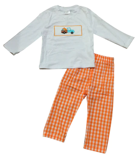 Fall Pumpkin Truck Boys Set