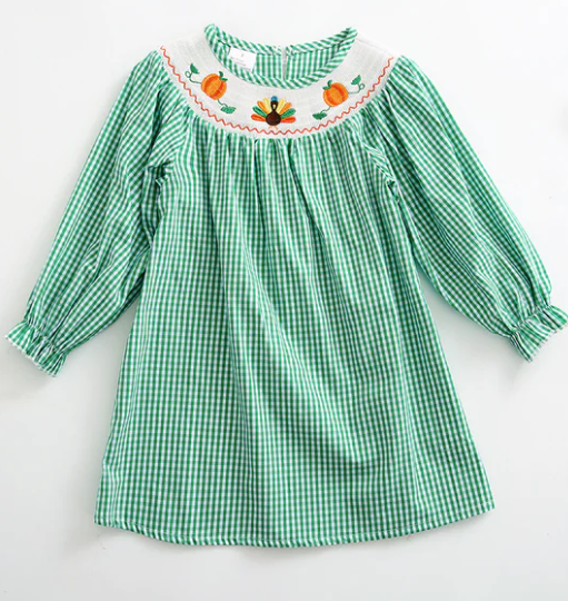 Green Turkey Pumpkin Dress