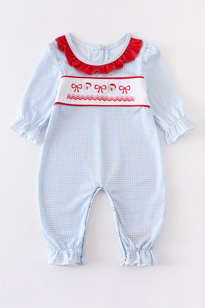 Santa Ribbon Bow Romper