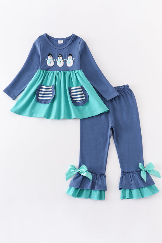 Snowman Girl Ruffle Set